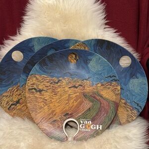 Van Gogh- Crows Wine & Cheese Party Plates- set of 4